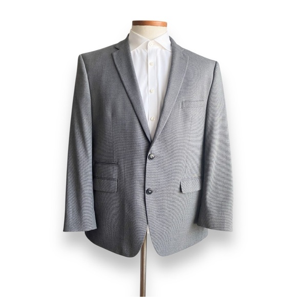 Vince Camuto Gray Textured Blazer Sport Coat Suit Jacket Business Wedding 44R - Picture 6 of 8